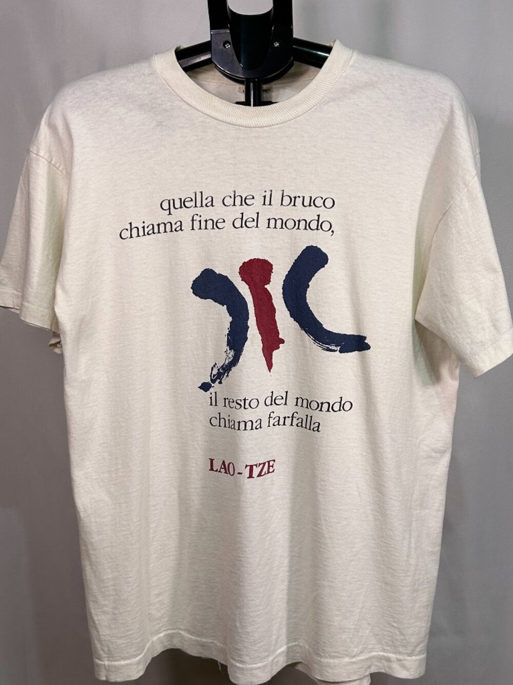 vintage 1990's Parole di Contone Lao-Tze Tao Te Ching T-shirt Italy L Unisex
